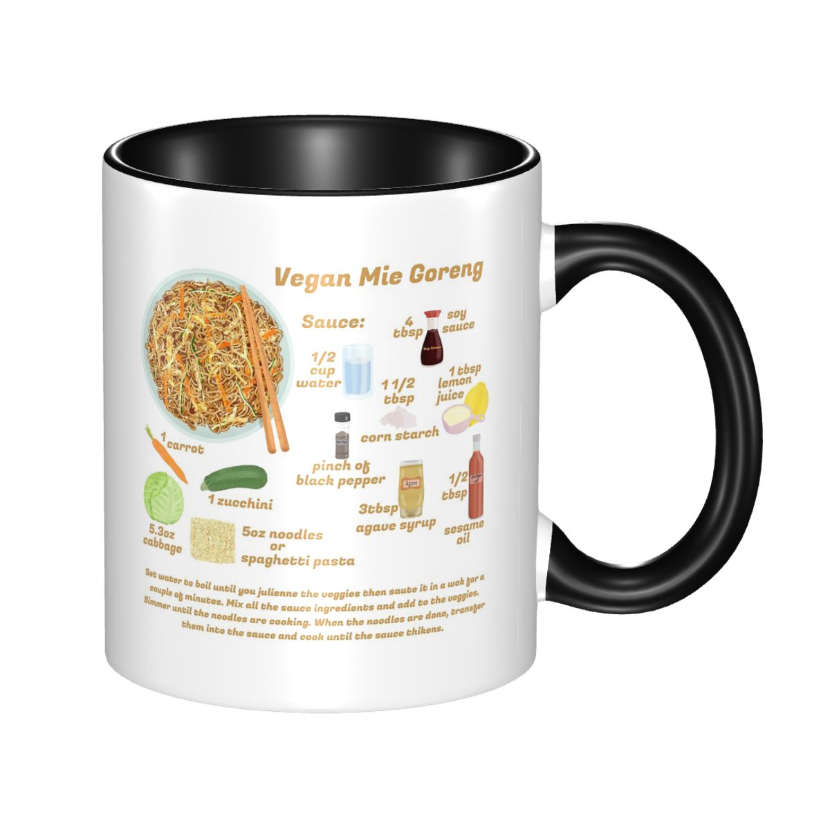 Coffee Milk Tea Recipe - Mie Goreng Indomie Indonesian Recipe Vegan