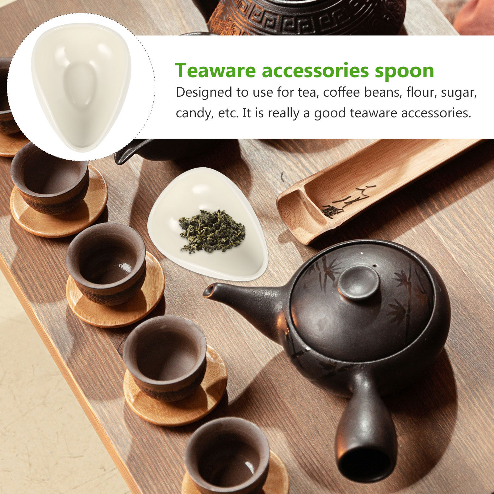 Coffee Tea And Leaf - 2Pcs Ceramic Tea Scoop for Loose