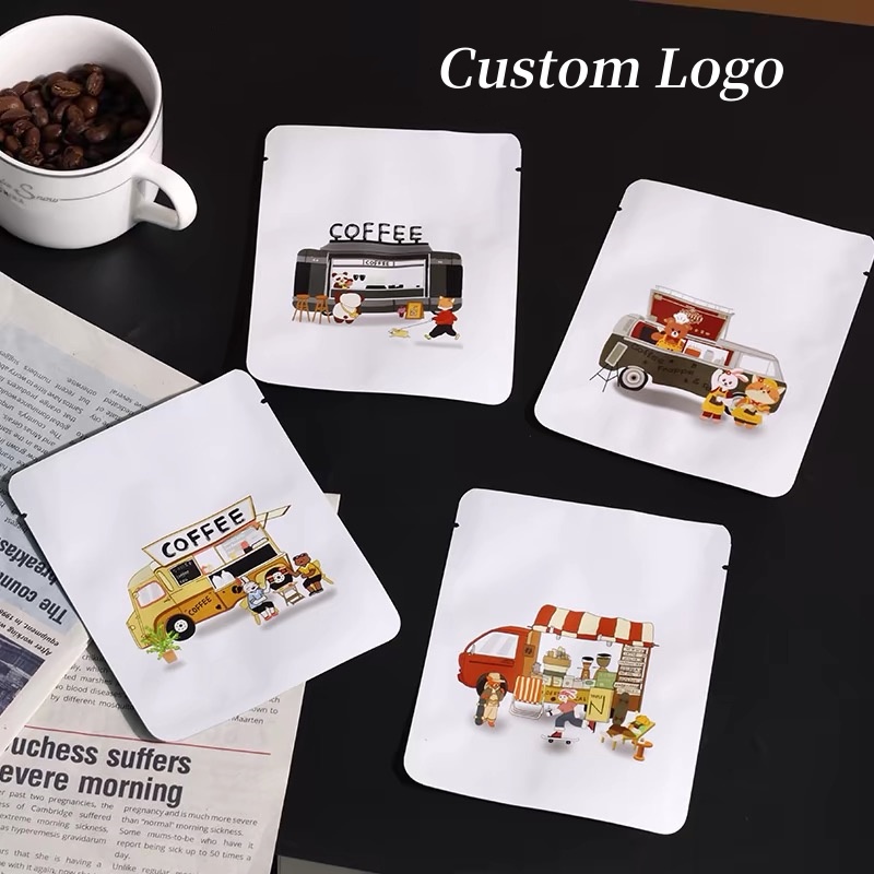 Coffee Tea House - 100pcs Customized Square Tea Bags, Small