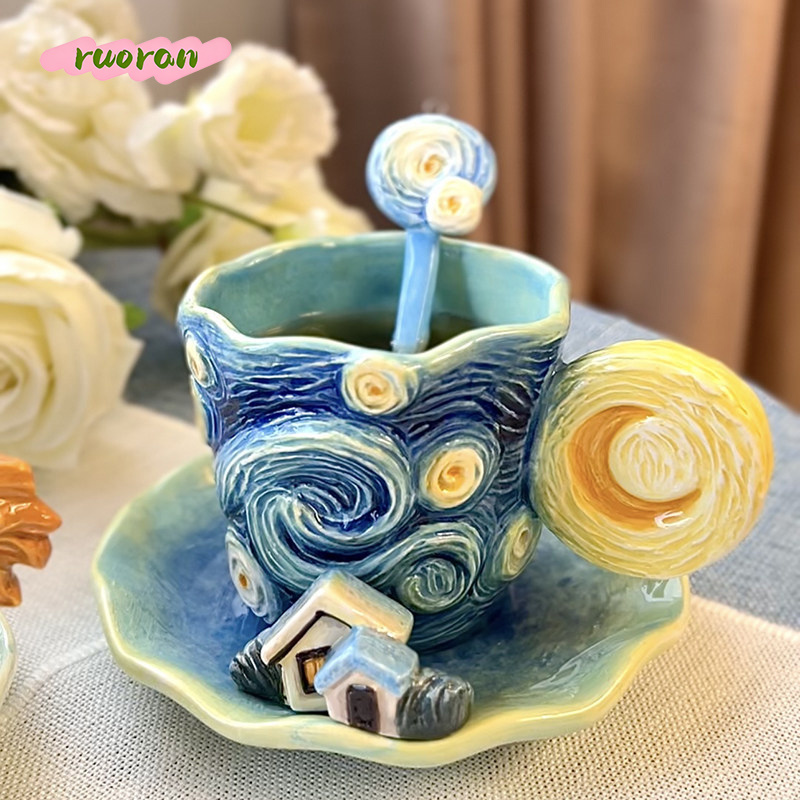 Van Gogh Starry Night Ceramic  - đánh giá và giá Coffee Tea Van