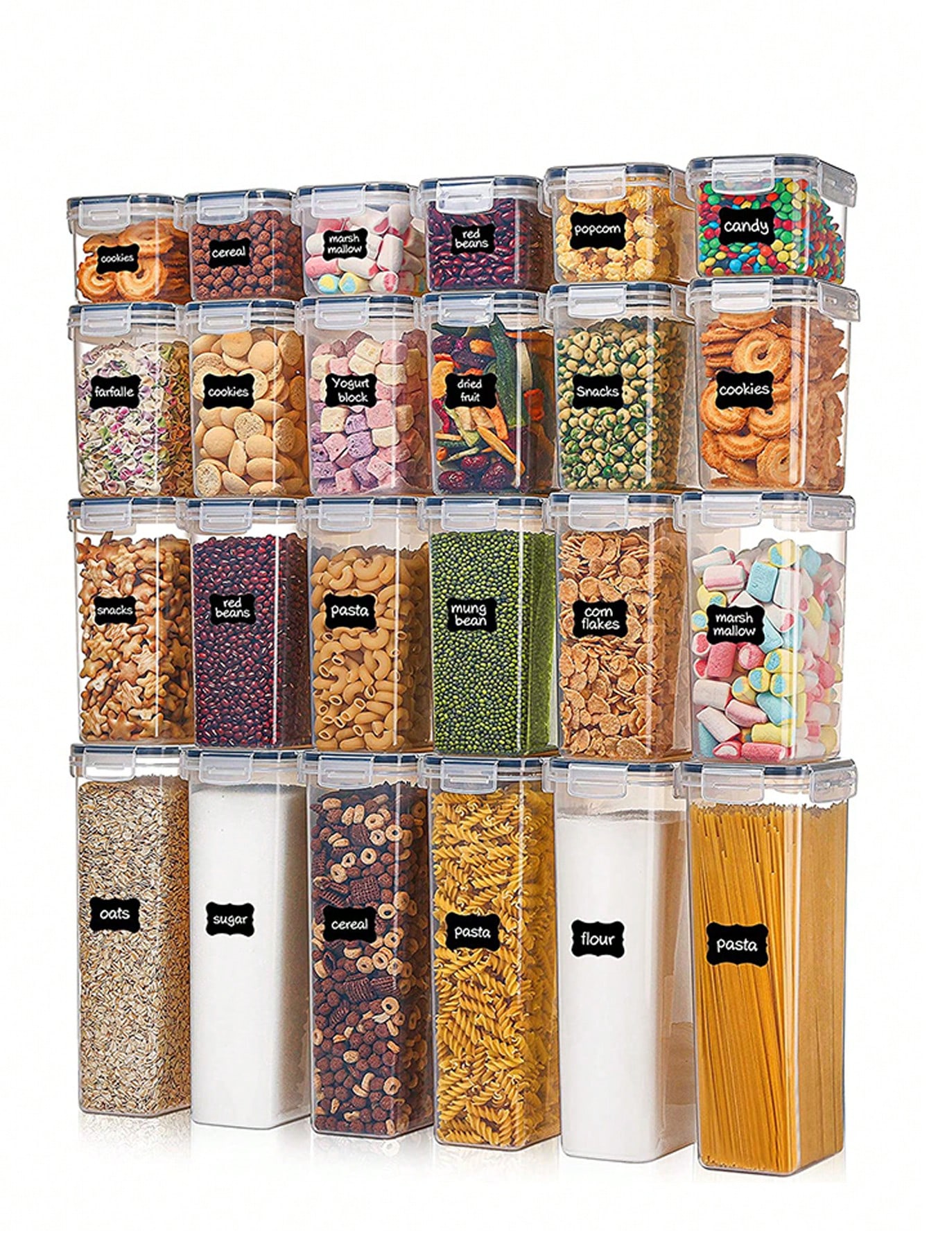 48pcs Airtight Food Storage Co - đánh giá và giá Tea Coffee Sugar Container
