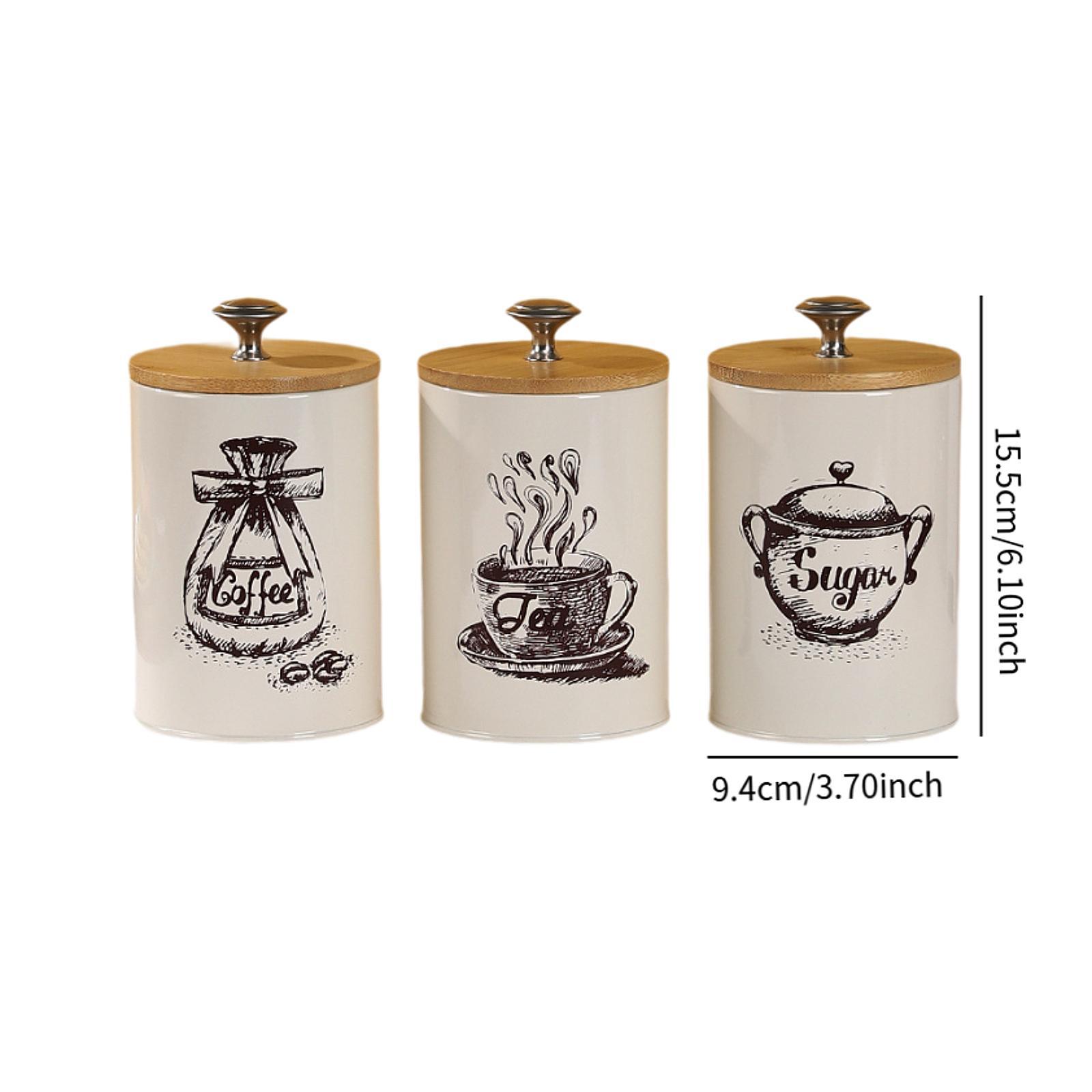 Farmhouse Coffee Tea Sugar Can - đánh giá và giá Coffee Tea Sugar Canister Set