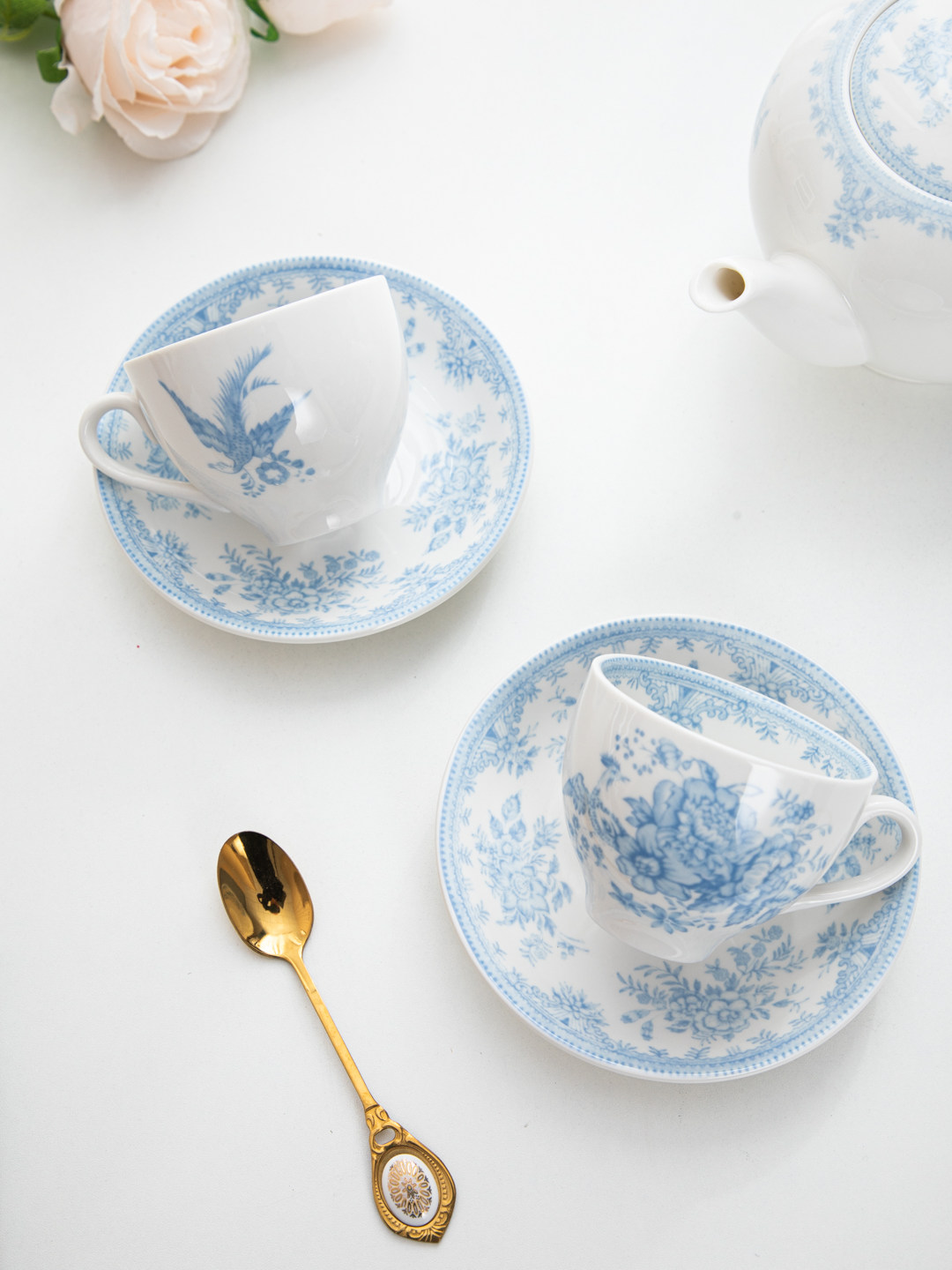 House, retro blue peony aftern - đánh giá và giá Coffee Tea English