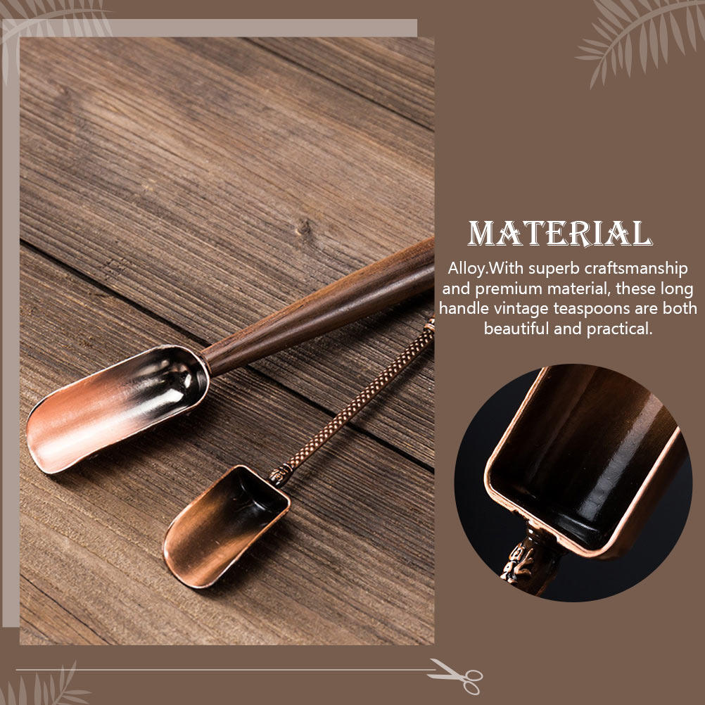 Vintage Long Handle Wooden Tea - đánh giá và giá Coffee Tea And Leaf