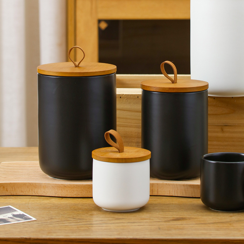 Nordic Ceramic Storage Jar Mat - đánh giá và giá Coffee Tea Sugar Canister Set