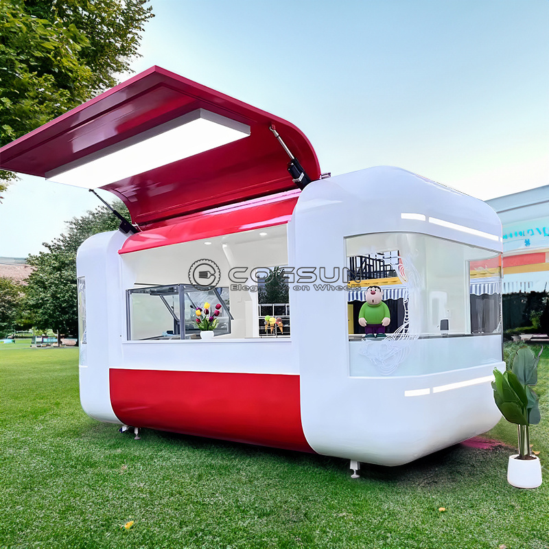 Street Mobile Food Trailer Piz - đánh giá và giá Coffee Tea Van