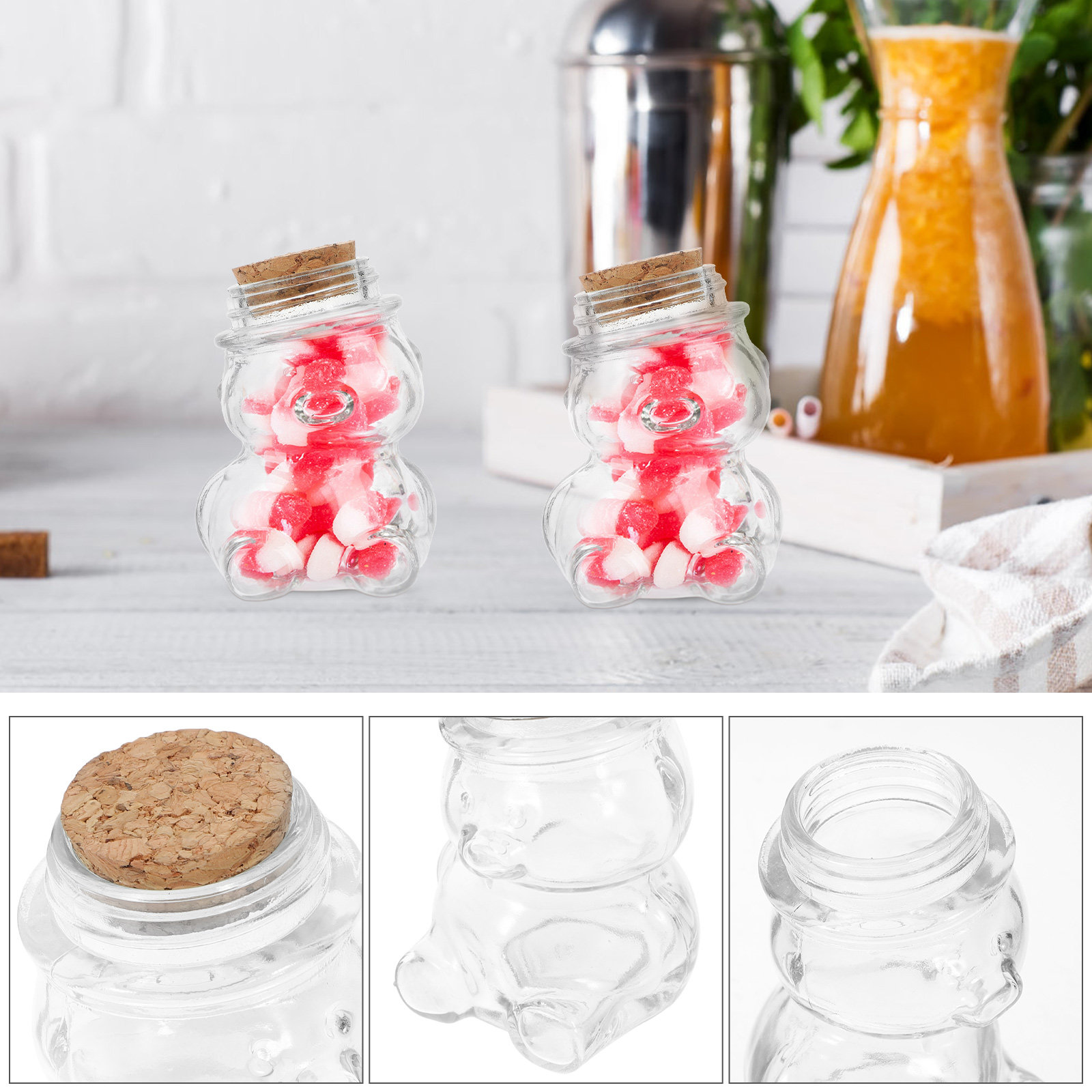 4Pcs Glass Candy Jar Set Trans - đánh giá và giá Tea Coffee Sugar Container