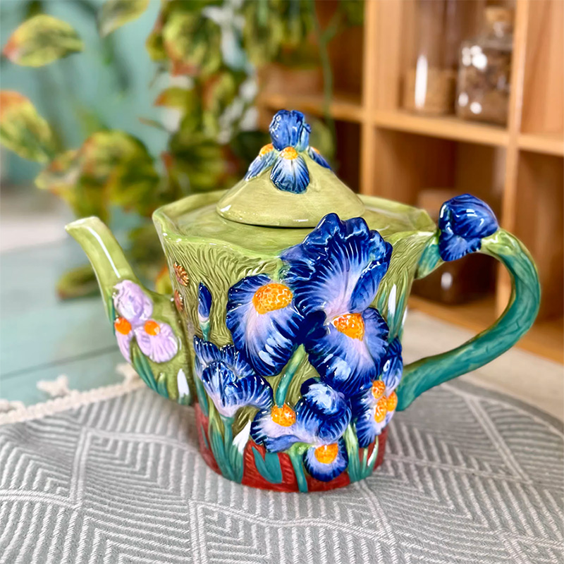 Creative Blue Floral Ceramic C - đánh giá và giá Coffee Tea Van