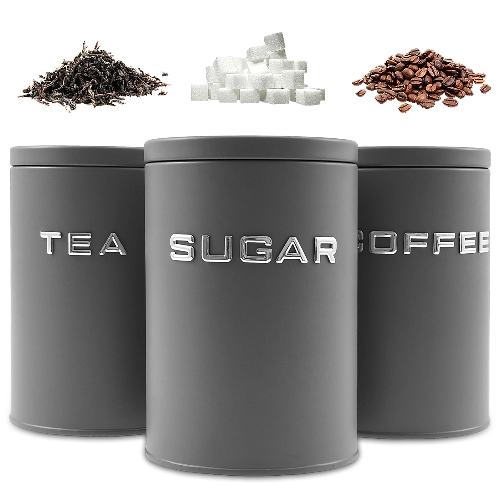 3 Pcs Tea Coffee Sugar Caniste - đánh giá và giá Tea Coffee Sugar Container
