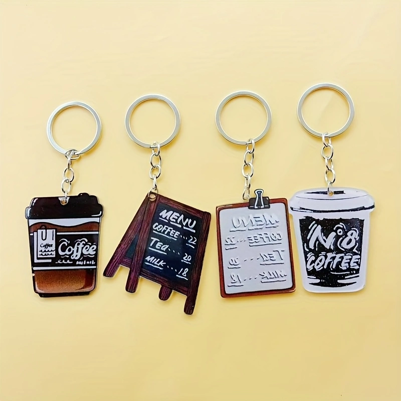8pcs acrylic coffee cup keycha - đánh giá và giá Coffee & Tea Restaurant