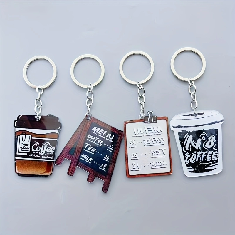 8pcs acrylic coffee cup keycha - đánh giá và giá Coffee & Tea Restaurant