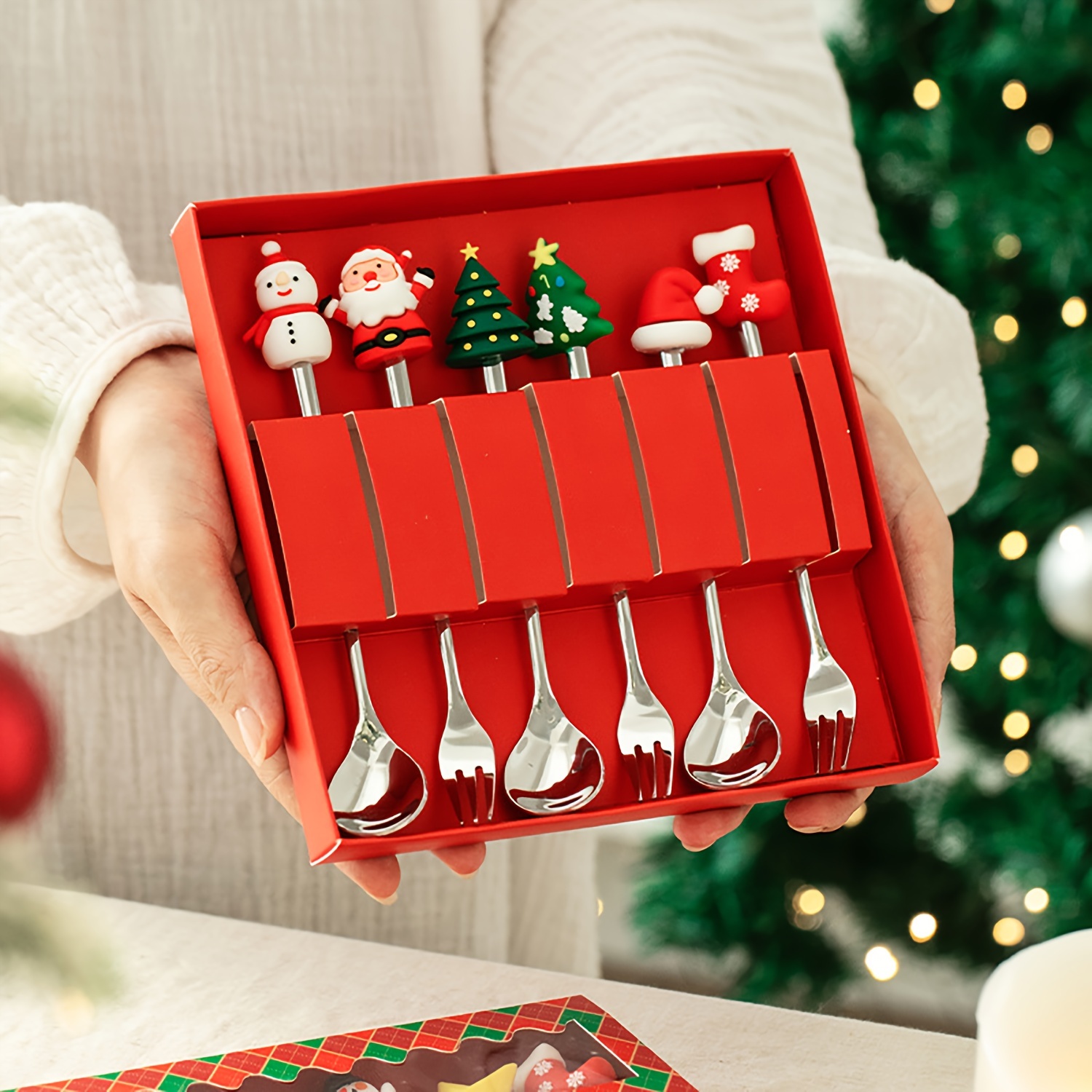1Set Creative Christmas Fork A - đánh giá và giá Coffee Tea House